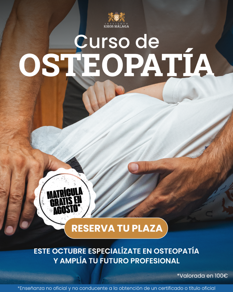 Curso de Osteopatía matrícula gratis en Agosto